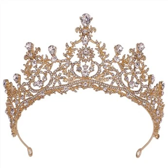 Cheve Pwodwi pou Telefòn Metal Bandeau Bridal Maryaj Crown Zircon Tiara