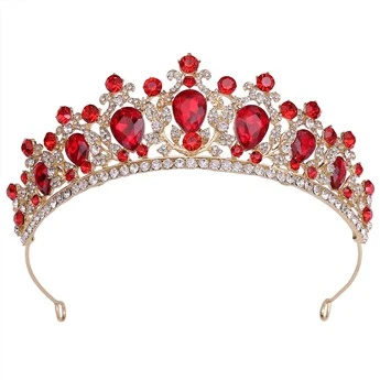 Online Supplier Maryaj Crown Tiara Wouj Pou Maryaj